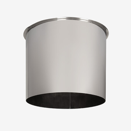 Verblendung aus Edelstahl für PVC Schachtrohre Ø 250 mm