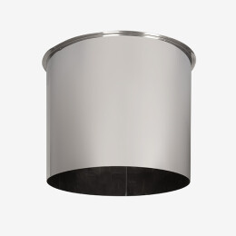 Verblendung aus Edelstahl für PVC Schachtrohre Ø 250 mm