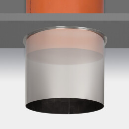 Verblendung aus Edelstahl für PVC Schachtrohre Ø 250 mm