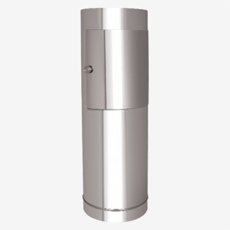 Freistehende Einwurfsule FUSION (Endmodul) - Edelstahl  285 mm