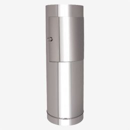 VARIOVAC Freistehende Einwurfsäule FUSION (Endmodul) -  Ø 300 mm Edelstahl