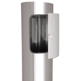 VARIOVAC Freistehende Einwurfsäule FUSION (Endmodul) -  Ø 300 mm Edelstahl