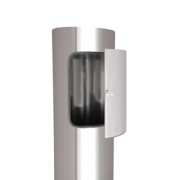 HKW Freistehende Einwurfsäule FUSION (Zwischenmodul) - Ø 250 mm Edelstahl