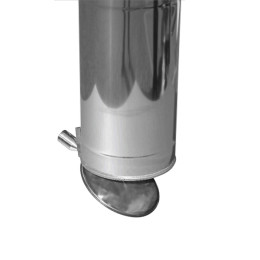 Automatikklappe - selbstschließend - aus Edelstahl, Ø 300 mm