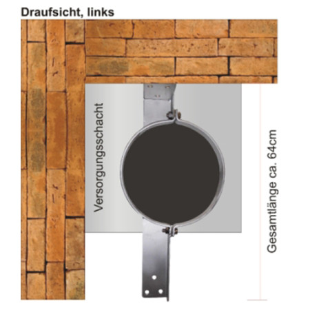 Schachtauflager (Flexi) LINKS fr PVC  300 mm