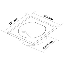 Einwurftür STYLO SQUARE (Edelstahl) Ø 300 mm