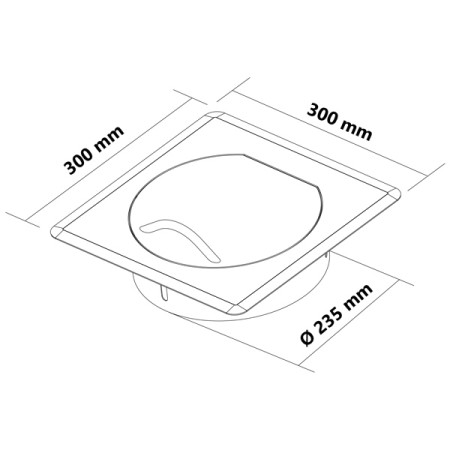 Einwurftr STYLO SQUARE S (Wei|Schwarz) - Wscheabwurfschacht