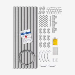 Komplett-Set: SMALL 3 (RETRAFLEX) - 1 Saugdose 18 m Saugschlauch