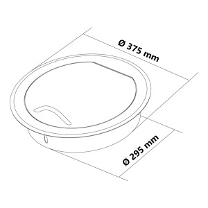 B-WARE: Einwurft&uuml;r STYLO (Edelstahl) &Oslash; 300 mm