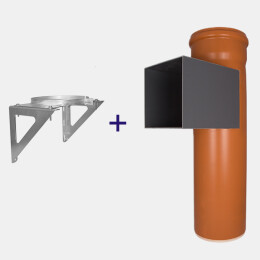 Wäscheschacht Einbau-Set: PVC 250 - quadratisch - 1 fach