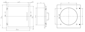 Einwurftür Easy-Line DN250 f. PVC-Rohr RAL9016 - Weiß