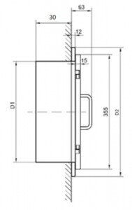 Einwurftür Easy-Line DN280 RAL9016 - Weiß