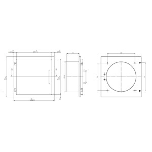 Einwurftür Easy-Line DN300 f. PVC-Rohr RAL7037 - Staubgrau