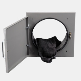 Einwurftür Easy-Line DN300 f. PVC-Rohr RAL7037 - Staubgrau
