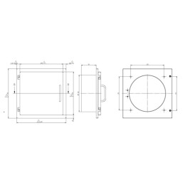 Einwurftür Easy-Line DN250 f. PVC-Rohr - Edelstahl