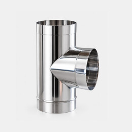 Schachtrohr 500 mm - Edelstahl Ø 250 mm mit 90° Abgang