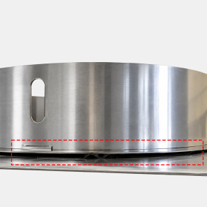 B-Ware: Einwurft&uuml;r STYLO SQUARE (Edelstahl) &Oslash; 300 mm
